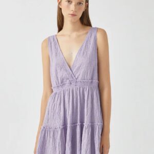Short lilac ruffled dress
